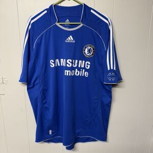 ADIDAS CHELSEA 2007-08 FOOTBALL KIT SHIRT SOCCER JERSEY 061230 BLUE MEN XL
